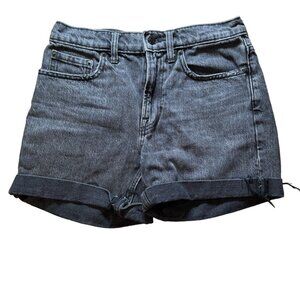 Everlane W Relaxed Shorts Rolled Hem Black Jean Size 26